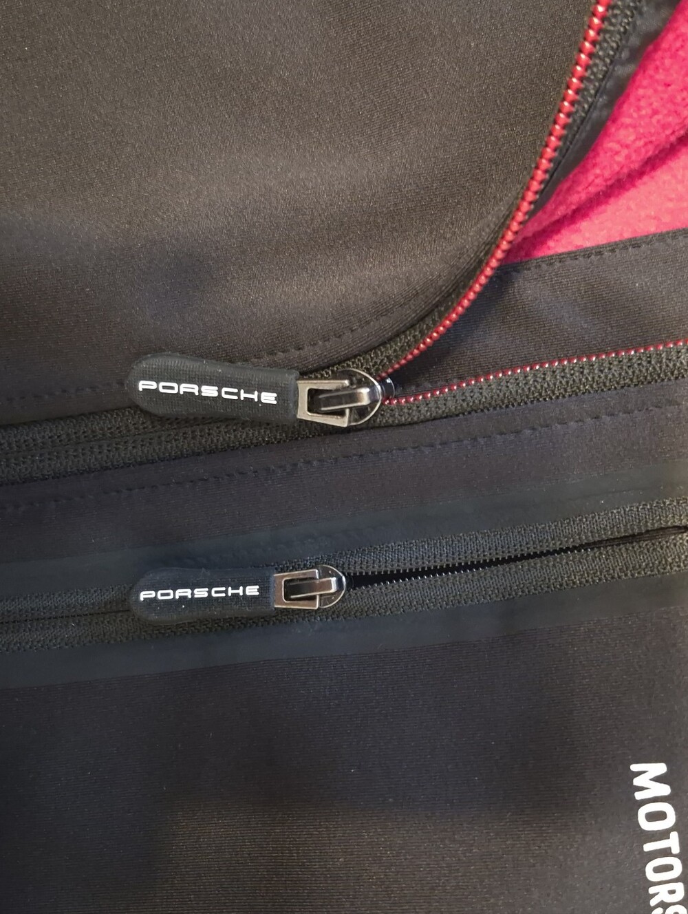Porsche Motorsports Black Full Zip Softshell Jacket Med NWT - Picture 7 of 7